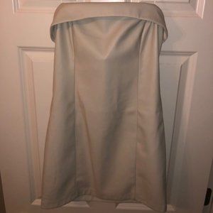 Faux leather body-con dress